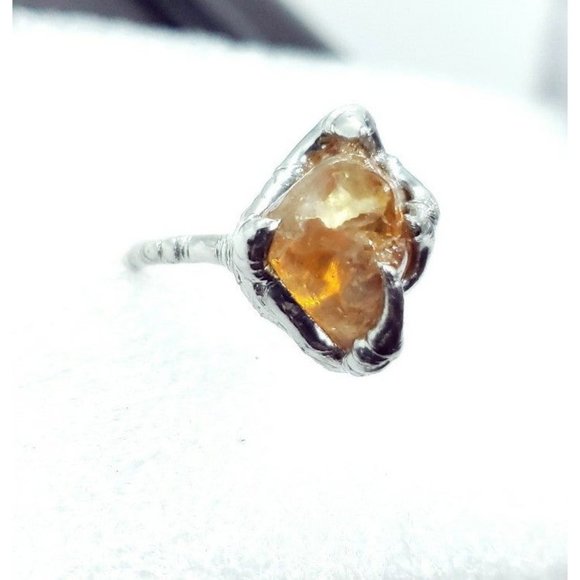 Citrine crystal ring handmade - Picture 8 of 12